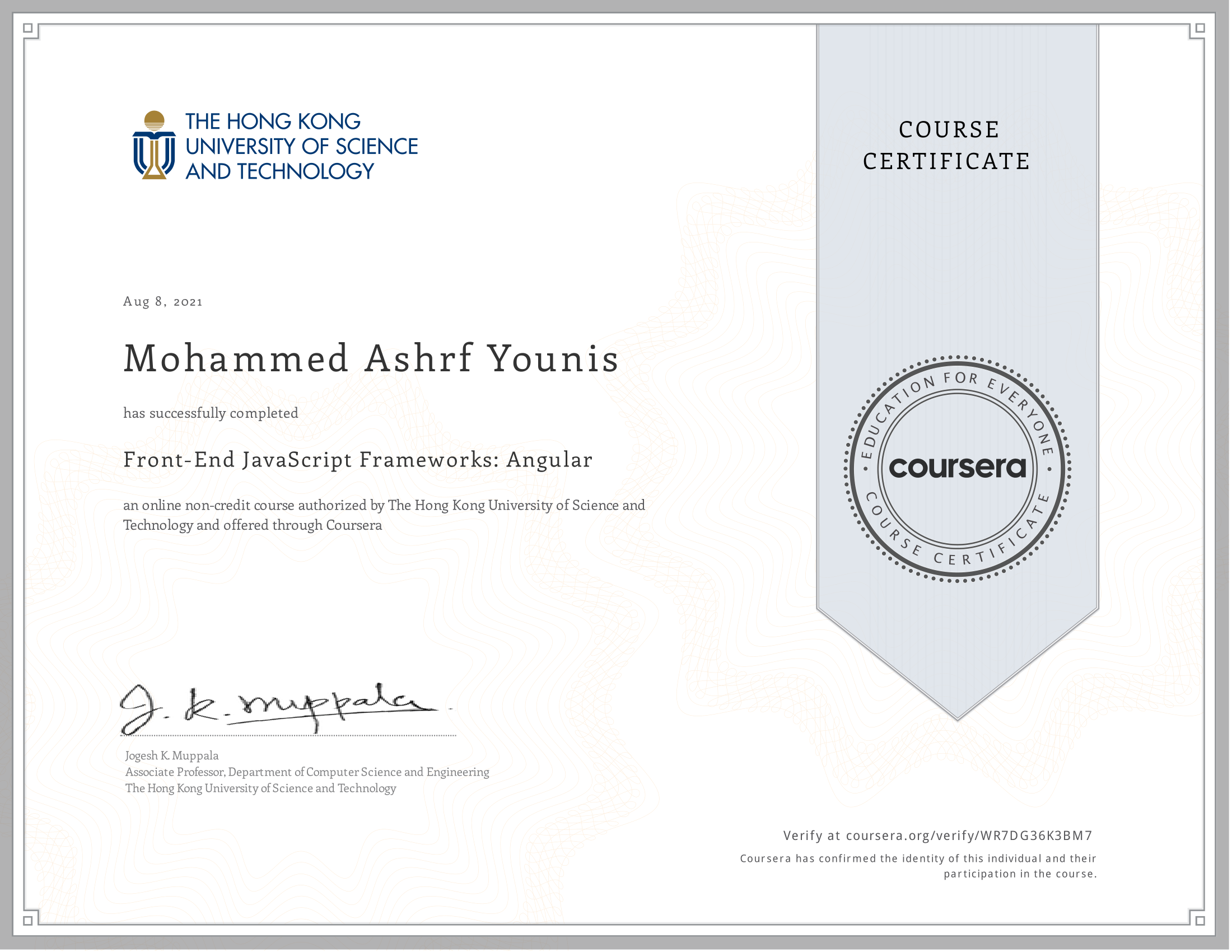 Angular certificate
